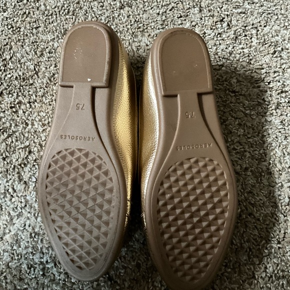 Aerosoles Big Bet Gold Metallic Ballet Flat 7.5 - Picture 5 of 5